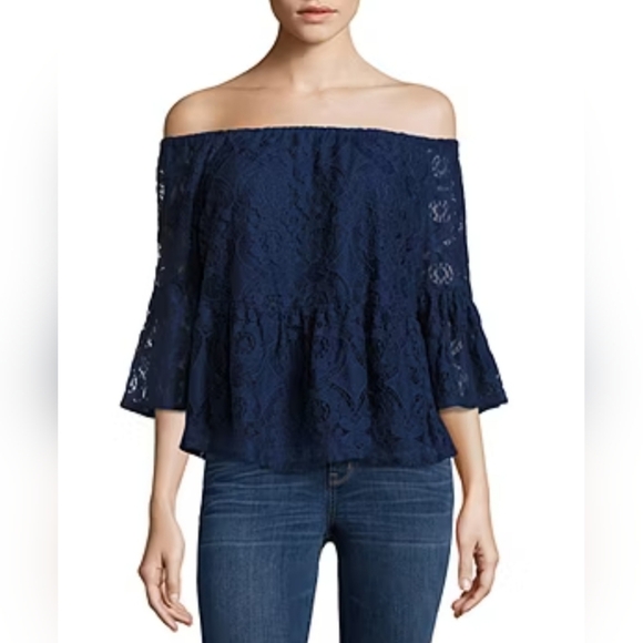 A.N.A Lace Off Shoulder Blouse - Picture 1 of 9